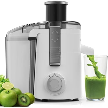 SiFENE Extracteur Centrifuge, Machine à Jus pour Légumes et Fruits avec 3 Réglages de Vitesse, Facile à Nettoyer, Blanc