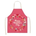 thumbnail image 2 of TIMIFIS Pockets Holds 1Pc Parent Adult The Family Kitchen Valentine's Day Print Linen Family Aprons Kitchen Gadgets, 2 of 2