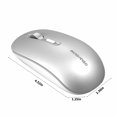 thumbnail image 3 of Slim Rechargeable Wireless Mouse, 2.4G Portable Optical Silent Ultra Thin Wireless Computer Mouse with USB Receiver and Type C Adapter, Compatible with PC, Laptop, Notebook, Desktop, 3 of 5