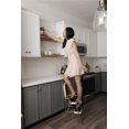 thumbnail image 3 of COSCO Stylaire Steel Retro Chair + Step Stool with Flip-Up Vinyl Seat (Gold/Cream), 3 of 6