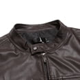 thumbnail image 4 of Jienlioq Men'S Leather Plus Fleece Jacket, Motorcycle Jacket, Warm Leather Jacket, 4 of 8