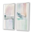 thumbnail image 3 of Designart "Pastel Tranquility in Serene Shades I" Abstract Liquid Ink Framed Wall Art Set Of 2 - Modern Blue Frame Gallery Set For Office Decor, 3 of 6