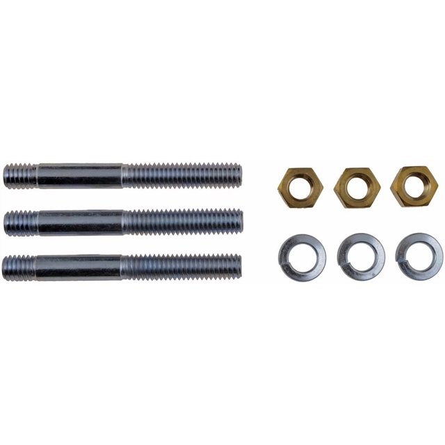 Help By Dorman Exhaust Flange Stud and Nut 03106 OE Replacement; 3/8 Inch x 16 Thread x 3-5/16 Inch; With 3 Studs/3 Nuts And 3 Lock Washers; Pack Of 1