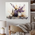 thumbnail image 1 of Designart Large Minimalism Wall Art, violet Beige Minimalism Balance And Contrast , Minimalism Wall art decor, Purple Modern Canvas wall art, 20x12 inches, 1 of 5