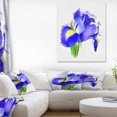 thumbnail image 1 of Bloomy Blue Watercolor Rose - Floral Canvas Art Print, 1 of 3