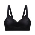 thumbnail image 1 of cfhntfmh Wireless Bras for Women Soft V Neck High Supports Color Block Full Coverage Bras Breathable No Underwire Bralettes, 1 of 2