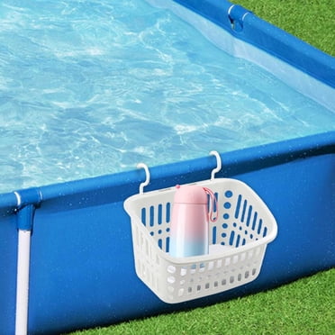 LSLJS Ensemble de Paniers de Rangement pour le Bord de la Piscine, Porte-Gobelet pour Piscine, Accessoires pour Piscine hors Terre, Panier pour Jouets de Piscine, Bacs de Rangement pour Piscine pour la Plupart des Piscines à Cadre