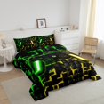 thumbnail image 3 of YST Kids Bedding Sets for Boys Room Decor, Green Yellow Gamepad Pattern, King, Black Reversible, 3 of 7