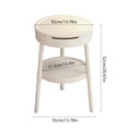 thumbnail image 3 of Multifunctional Side Table with Drawer Storage | Modern Bedside Table & Study Desk for Living Room Bedroom Office | White Pink Beige Green Plastic, 3 of 6