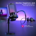 thumbnail image 4 of Kit de Microphone USB pour Enregistrement de Balados, Micro à Condensateur Cardioïde avec Bras Ajustable et Support pour Jeux et Diffusion en Continu, 4 of 9