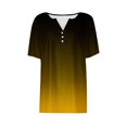 thumbnail image 4 of Women's Casual Printed V-Neck Short Sleeve Button Top Blouse, Stylish Floral Design, Lightweight and Comfortable, Perfect for Spring and Summer, Versatile for Casual Wear, Relaxed Fit for Everyday, 4 of 5