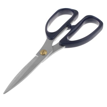 Unique Bargains Home Office Blue Handle Metal Blade Sewing Paper Straight Scissors 7.5' Length