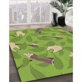 thumbnail image 3 of Ahgly Tapis Rectangulaire Lavable en Machine Intérieur Transitionnel Vert Pistache, 2 Pieds x 5 Pieds, 3 of 7