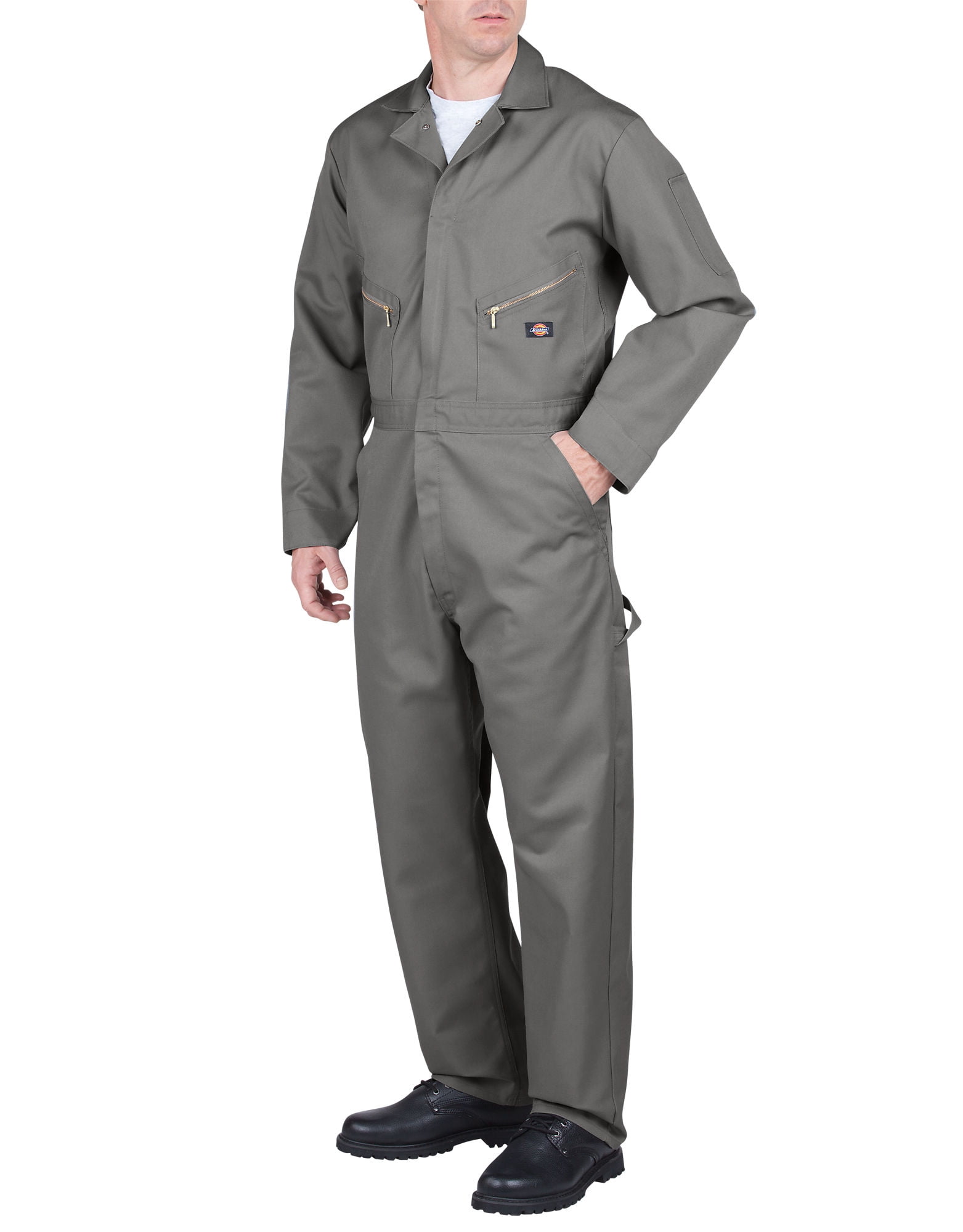Dickies Mens Deluxe Blended Coveralls, L Regular, Gray