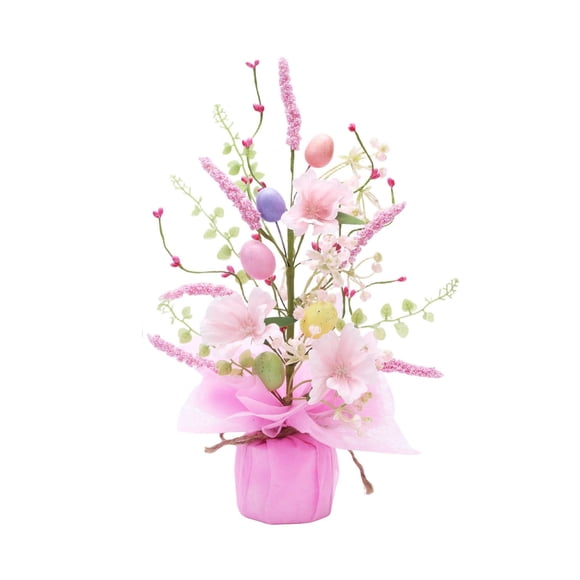 Centre de Table Floral en Forme d'Oeuf de Pâques, Printemps, Arrangement Floral pour la Maison, Présentoir de Table, Ornement Festif