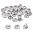 thumbnail image 1 of 30 Pcs M5x0.8mm Serrated Flange Hex Lock Nuts, 304 Stainless Steel Metric Nut, 1 of 6