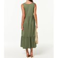 thumbnail image 3 of Robes Maxi pour Femmes 2023 Décontractées Mode pour Femmes Col en V Sans Manches Uni Poches Robe à Empiècements à Enfiler Robes de Soirée pour Femmes Élégantes et Chic en Liquidation, 3 of 5