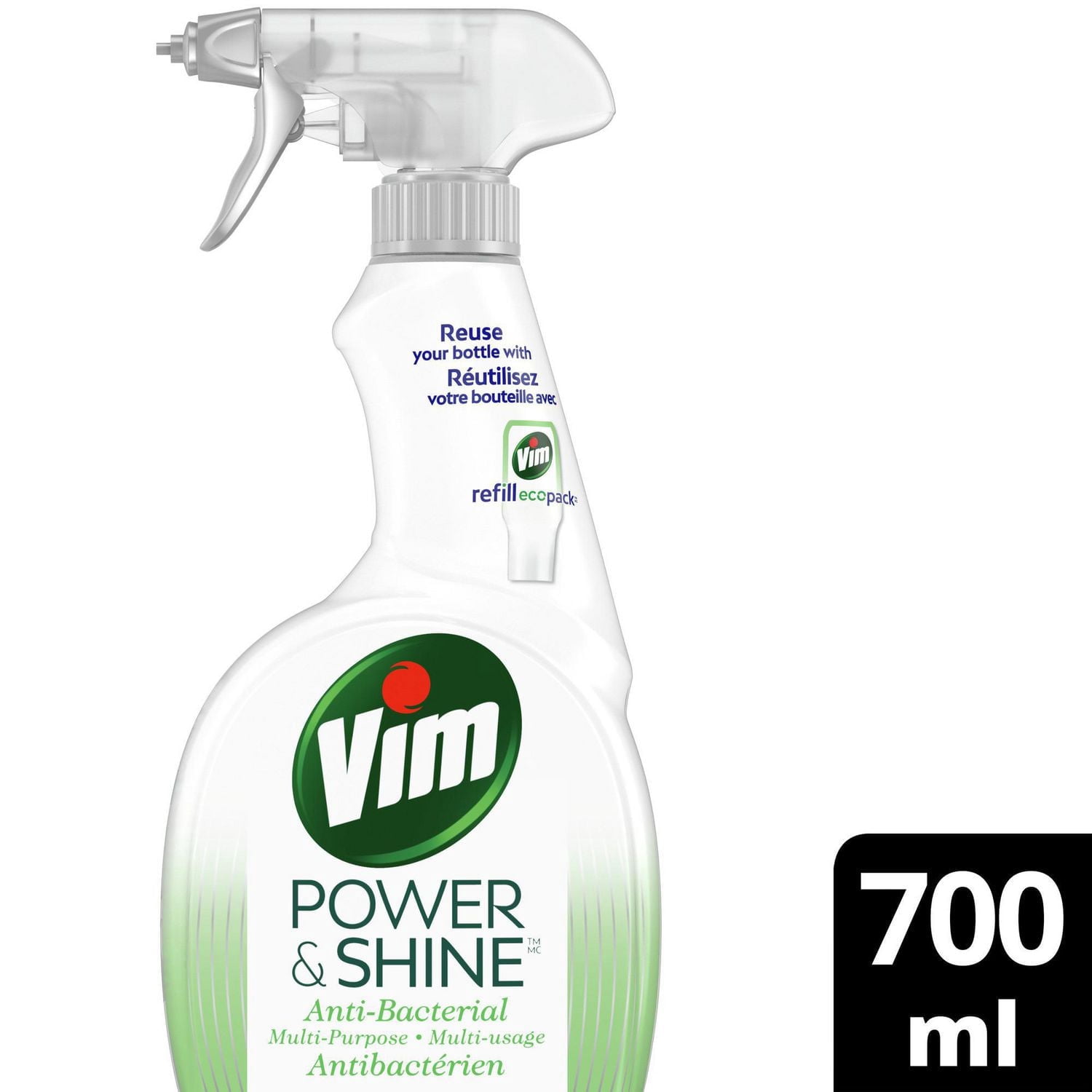 Vim Spray Anti-Bactérien Power and Shine, Multi Usage, 700ml