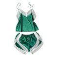 thumbnail image 2 of LSLJS 2PC Women Sexy Lace Patchwork Solid Lingerie Nightwear Underwear Robe Set Sleepwear, Lingerie Sets, 2 of 4