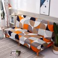 thumbnail image 5 of CHOK 2024 Futon Slipcover Armless Sofa Covers Stretch Sofa Bed Slipcover Protector Elastic (Light Gray Animal), 5 of 5