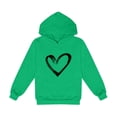thumbnail image 1 of 2025 1-14 Ans Garçons et Filles Sweat à Capuche Manches Longues T-Shirt Imprimé Sweat à Capuche Vert, 1 of 3