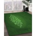 thumbnail image 3 of Ahgly Company Tapis d'Aire Rectangulaire Transitionnel Vert pour Intérieur, Lavable à la Machine, 3 Pieds x 5 Pieds, 3 of 7