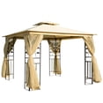 thumbnail image 1 of Outsunny 10' x 10' Patio Gazebo, Outdoor Gazebo Canopy, Beige, 1 of 10