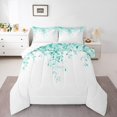 thumbnail image 2 of Erosebridal Ensemble de Literie Chic Feuille Grand, Couette Botanique Tropicale, Décor Eucalyptus, Réversible 3 Pcs, 2 of 8