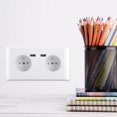 thumbnail image 3 of Usb Wall Outlet  Electrical Wall Outlet Multi Functional EU Plug Wall Power Outlet Socket With Dual USB Port For Phone Charging 250V, 3 of 8