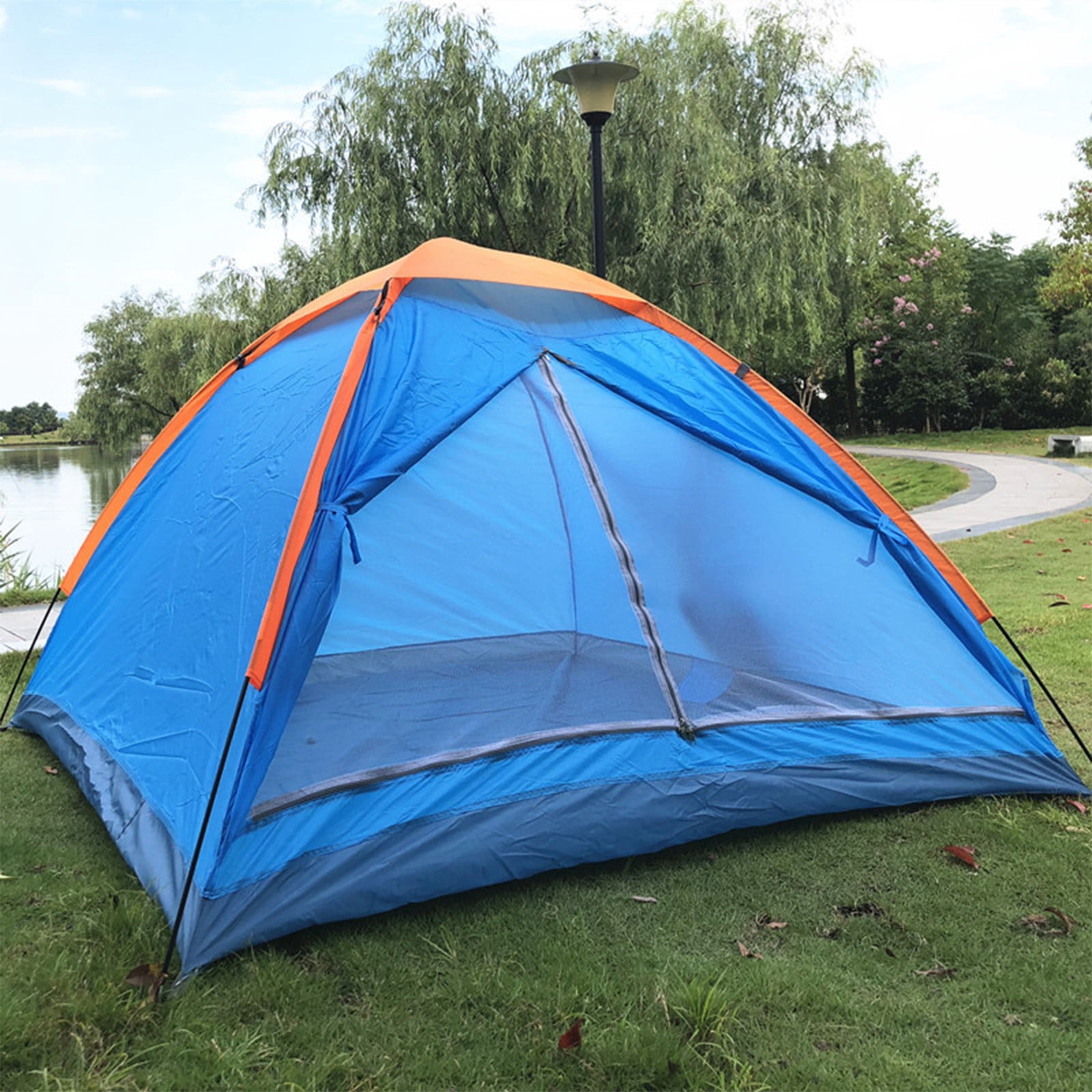 Dvkptbk Camping Tent 3 or 4 People Camping Tent, Tent-Storey-Door Outdoor Camping Tent, Traveling, Backpacking, Hiking, Outdoors Camping & Hiking
