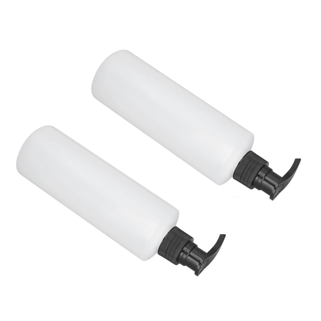 Massage Distributeur de Pompe pour Chauffage d'Huile, Étanche 2 Pcs 250ml Bouteille Distributrice de Pompe Réutilisable pour Chauffage d'Huile de Massage pour Crème Shampooing. l'Image Montre Deux Bouteilles de Distributeur de Pompe Blanches Rechargeables avec Têtes de Pompe Noires, Convenant aux Crèmes, lotions de Massage, Shampooings et lotions de Bronzage. Conçu pour un Usage Professionnel Ou Domestique, Ces Bouteilles Sont Réutilisables et Compatibles avec les Chauffages d'Huiles Essentielles.