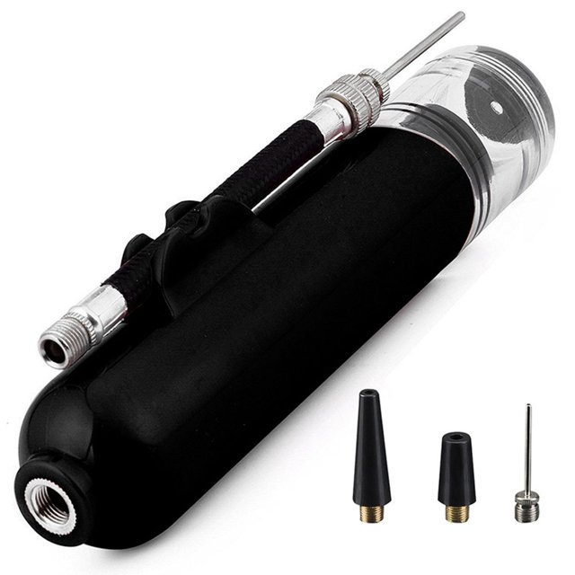 Portable Pump Volleyball Football Soccer Inflatable Tool Hand Push Air Pumps Inflation Accessory Household Playground Black
