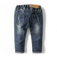 thumbnail image 2 of KIDSCOOL SPACE Pantalon en Denim Déchiré à Anneau en D pour Bébé Fille Garçon Petit Enfant, 12-18 Mois, 2 of 7
