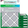 thumbnail image 1 of Filterbuy 22x24x2 Air Filter MERV 8 Dust Defense, HVAC AC Furnace Air Filters Replacement (6-Pack), 1 of 9
