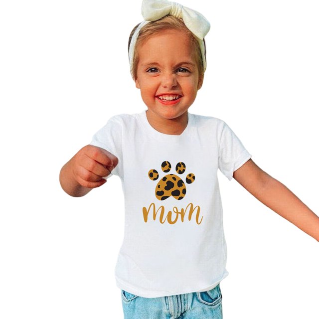 B91xZ T-Shirt Fille Décontracté Manches Courtes Col Rond Couleur Unie, Blanc 18-24 Mois