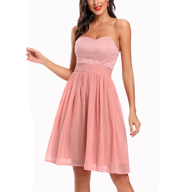 EGNMCR Robes de Soirée pour Femmes, Robes Formelles pour Femmes, Robes de Cocktail pour Femmes Robe d'Été pour Femmes à Épaules Dénudées Col en V Vintage Unie Robe de Fête Robe pour Femmes