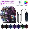 thumbnail image 1 of MesaSe USB LED Strip Light RGB 5V Music Controller Background Lighting TV Backlight Light Flexible LED Light, 1 of 8