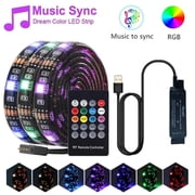 MesaSe USB LED Strip Light RGB 5V Music Controller Background Lighting TV Backlight Light Flexible LED Light