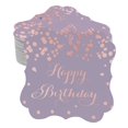 thumbnail image 1 of Inkdotpot Real Rose Gold Foil Happy Birthday Tags Favor Bracket Shape Hang Pack Of 50 Paper Tags, 1 of 6