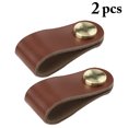 thumbnail image 2 of Cabinet Knobs Faux Leather 2PCS Drawer Knobs Cupboard Pull Knobs with Screws, 2 of 10