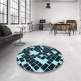 thumbnail image 3 of Ahgly Company Indoor Rectangle Patterned Tiffany Blue Area Rugs, 6' x 9', 3 of 6