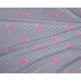thumbnail image 4 of oneOone Polyester Lycra Fabric Geometric & Flamingo Bird Printed Fabric 1 Yard 56 Inch Wide, 4 of 4