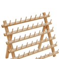 thumbnail image 3 of ThreadNanny 60 Spools Thread Rack - Premium Birchwood Thread Storage Organizer Stand for Sewing Embroidery Spools and Mini Cones - Thread Holders for Spools of Thread with Wall Mount Hanging Hooks, 3 of 5