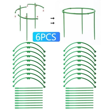 Meitianfacai Plant Support Stakes, 6 Set Peony Cages and Supports, Plant Support, Plant Stakes for Indoor Plants, Outdoor Plants, Garden Stakes, Peony Tomato Plant Cages & Supports(C）