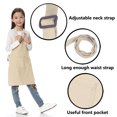 thumbnail image 2 of TOPTIE 6 Pack Kids Aprons with Pocket & Adjustable Strap, Child Chef Bib Apron for Kitchen Cooking Baking Painting-Khaki-XXL, 2 of 7