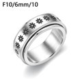 thumbnail image 1 of Anti-anxiety Spinner Fidget Rotating Rings Men Women AU Titanium Steel C6A7, 1 of 1