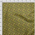 thumbnail image 4 of oneOone Velvet Yellow Fabric Abstracts Fabric For Sewing Printed Craft Fabric By The Yard 58 Inch Wide, 4 of 5