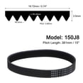 thumbnail image 2 of Unique Bargains 150J8 PJ V-Ribbed Belt, EPDM Industrial Transmission Serpentine Belt, 2 Pack, 2 of 5