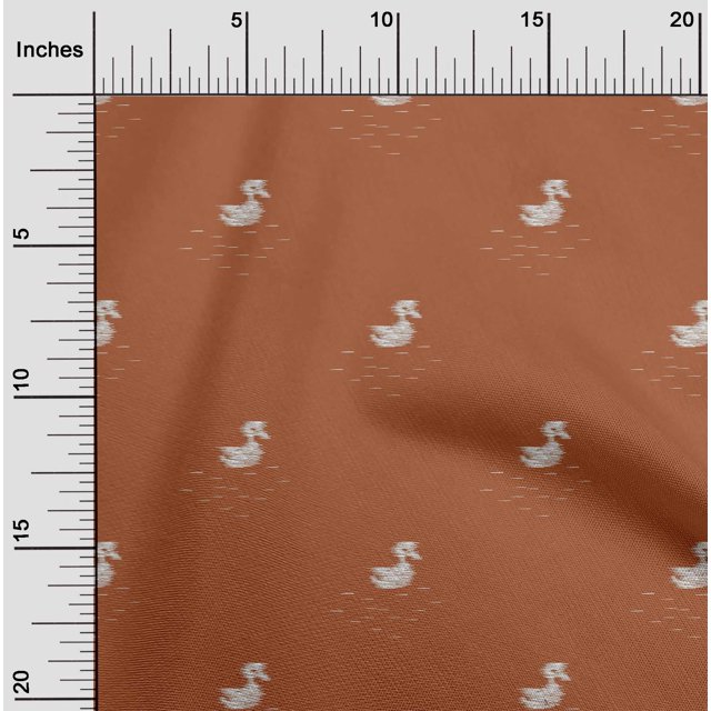 oneOone Cotton Silk Fabric Duck Ikat Print Fabric By Yard 42 Inch Wide