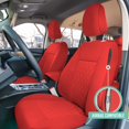 thumbnail image 3 of For 2020-2024 Ford Explorer Base FH Group Neoprene Custom Fit Car Seat Covers Water Resistant - Full Set Solid Red, 3 of 11